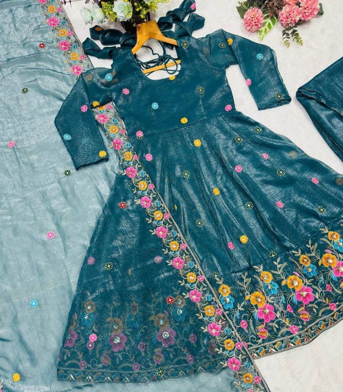 Malishka Export فستان راما أناركالي مع دوباتا للنساء - Image 3